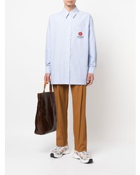 Мужская голубая классическая рубашка от Kenzo