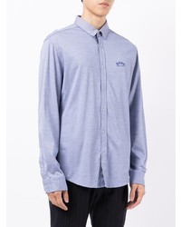 Мужская голубая классическая рубашка от BOSS