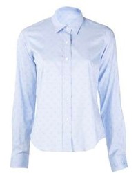 Женская голубая классическая рубашка от Lucien Pellat-Finet