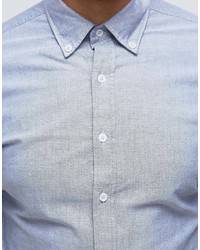 Мужская голубая классическая рубашка от Mango