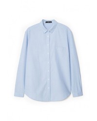 Женская голубая классическая рубашка от Mango