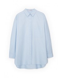 Женская голубая классическая рубашка от Mango