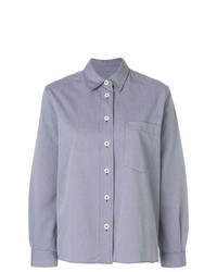 Женская голубая классическая рубашка от Margaret Howell