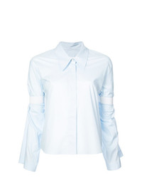 Женская голубая классическая рубашка от MM6 MAISON MARGIELA