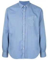 Мужская голубая классическая рубашка от Officine Generale