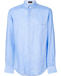 Мужская голубая классическая рубашка от Paul & Shark