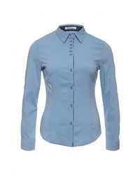 Женская голубая классическая рубашка от Pinkline