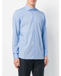 Мужская голубая классическая рубашка от Borriello