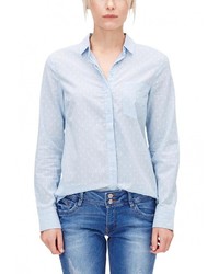 Женская голубая классическая рубашка от s.Oliver