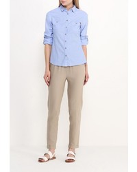 Женская голубая классическая рубашка от Sela