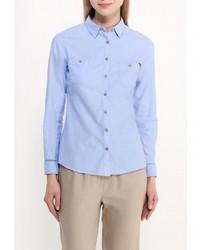 Женская голубая классическая рубашка от Sela