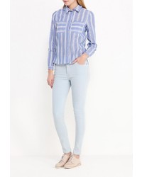 Женская голубая классическая рубашка от SPRINGFIELD