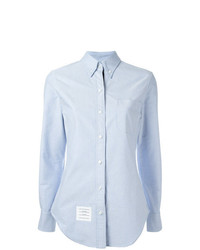 Женская голубая классическая рубашка от Thom Browne