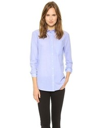Женская голубая классическая рубашка от Thomas Laboratories