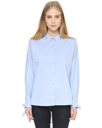 Женская голубая классическая рубашка от Tibi