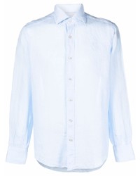 Мужская голубая классическая рубашка от Tintoria Mattei