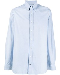 Мужская голубая классическая рубашка от Tommy Hilfiger
