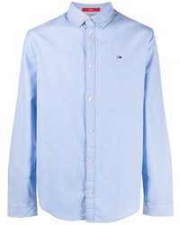 Мужская голубая классическая рубашка от Tommy Jeans