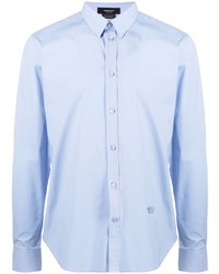 Мужская голубая классическая рубашка от Versace
