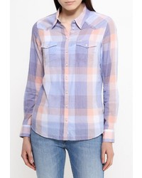 Женская голубая классическая рубашка от Wrangler