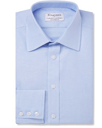 Мужская голубая классическая рубашка от Turnbull & Asser