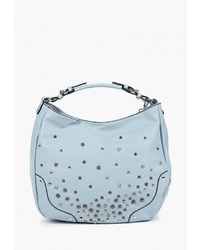 Голубая кожаная большая сумка от Baggini