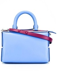Голубая кожаная большая сумка от Emilio Pucci