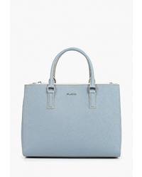 Голубая кожаная большая сумка от Fiato