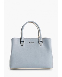 Голубая кожаная большая сумка от Fiato