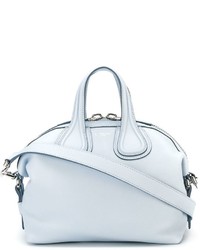 Голубая кожаная большая сумка от Givenchy