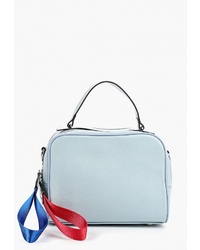 Голубая кожаная большая сумка от Labella Vita