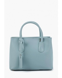 Голубая кожаная большая сумка от LAMANIA