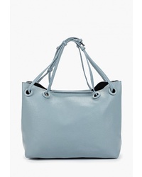 Голубая кожаная большая сумка от Ors Oro
