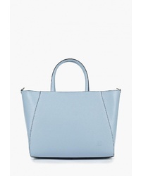 Голубая кожаная большая сумка от Roberto Buono