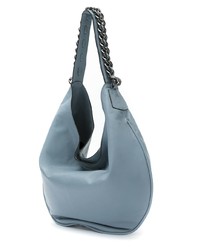 Голубая кожаная большая сумка от Mara Mac