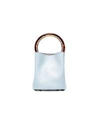 Голубая кожаная сумка-мешок от Marni