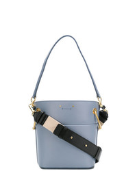 Голубая кожаная сумка-мешок от Chloé