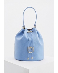 Голубая кожаная сумка-мешок от Furla