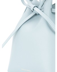 Голубая кожаная сумка-мешок от Mansur Gavriel