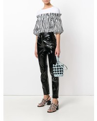 Голубая кожаная сумка-мешок от Alexander Wang