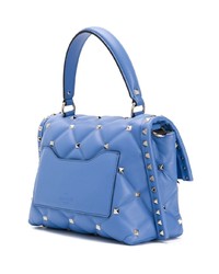 Голубая кожаная сумка-саквояж от Valentino