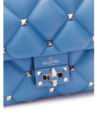 Голубая кожаная сумка-саквояж от Valentino
