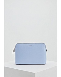 Голубая кожаная сумка через плечо от DKNY