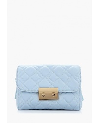 Голубая кожаная сумка через плечо от Fabretti