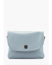 Голубая кожаная сумка через плечо от Laccoma