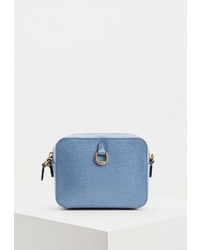 Голубая кожаная сумка через плечо от Lauren Ralph Lauren