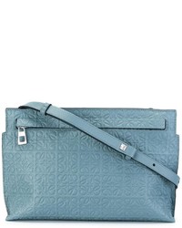 Голубая кожаная сумка через плечо от Loewe