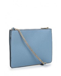 Голубая кожаная сумка через плечо от Mango