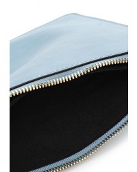 Голубая кожаная сумка через плечо от Mango