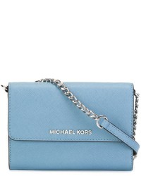 Голубая кожаная сумка через плечо от MICHAEL Michael Kors